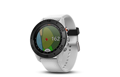  Garmin Approach S60、タッチスクリーンディスプレイとフルカラーコースビューマッピングを備えたプレミアム GPS ゴルフウォッチ、ホワイト、シリコン...