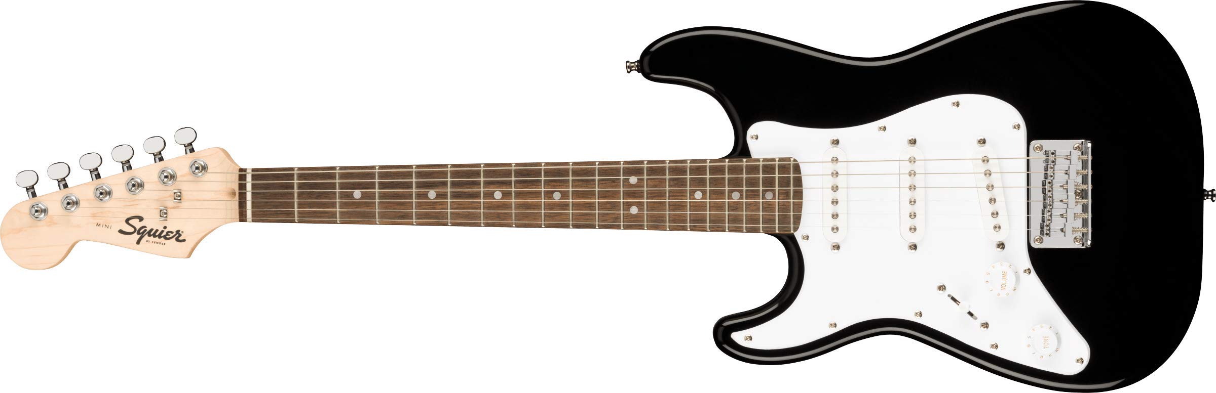 Fender Squier by Mini Strat、ローレル指板、ブラック、LH