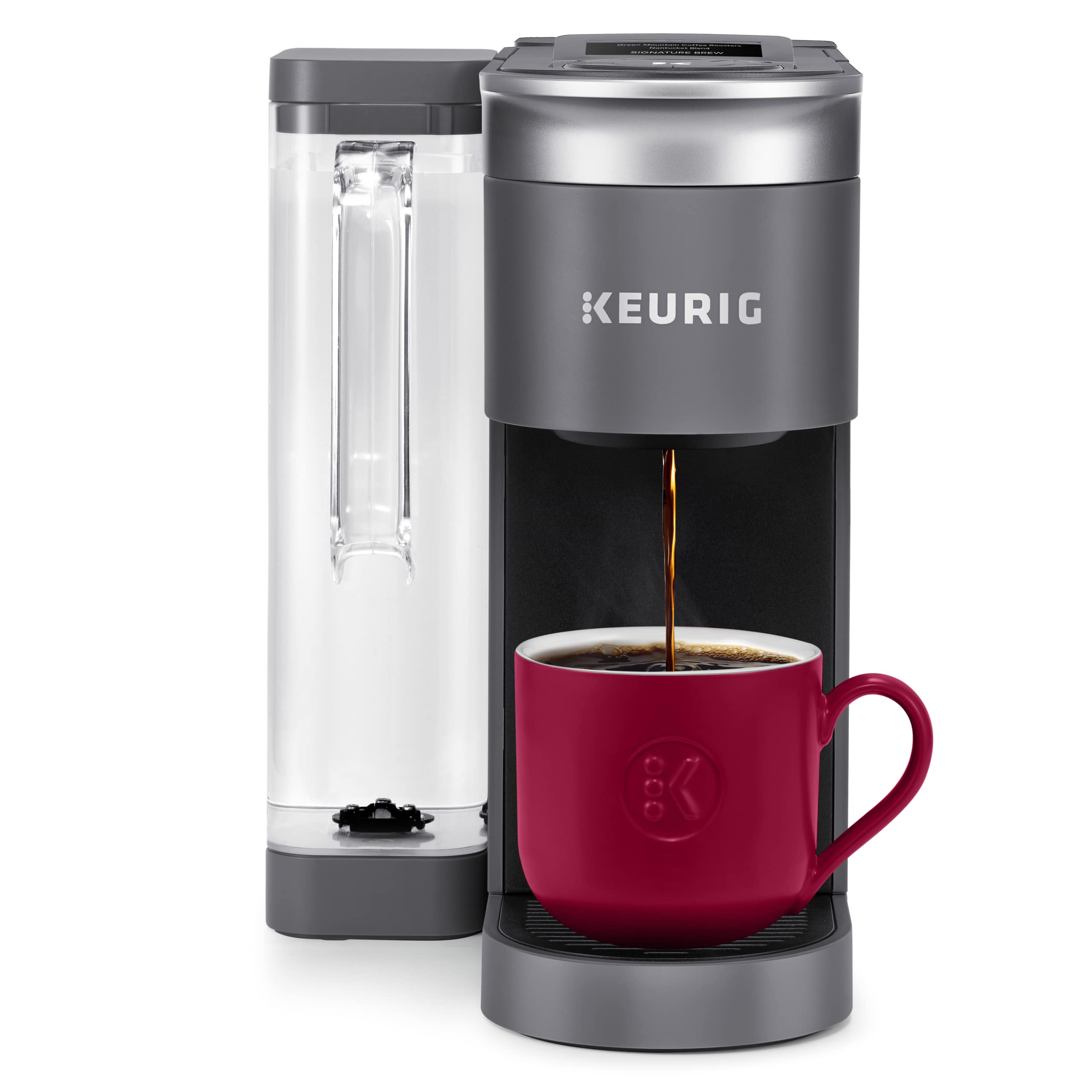 Keurig K-Supreme SMART コーヒーメーカー、マルチストリームテクノロジー、抽出6～12オンスのカップサイズ、グレー