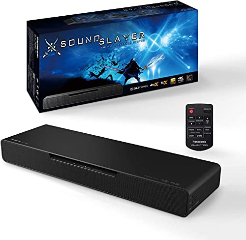 Panasonic SoundSlayer Dolby Atmos サウンドバー TV 用、サブウーファー内蔵、小型ホームオーディオ Bluetooth 対応スピーカー、ハイレゾサウンド (SC-HTB01)