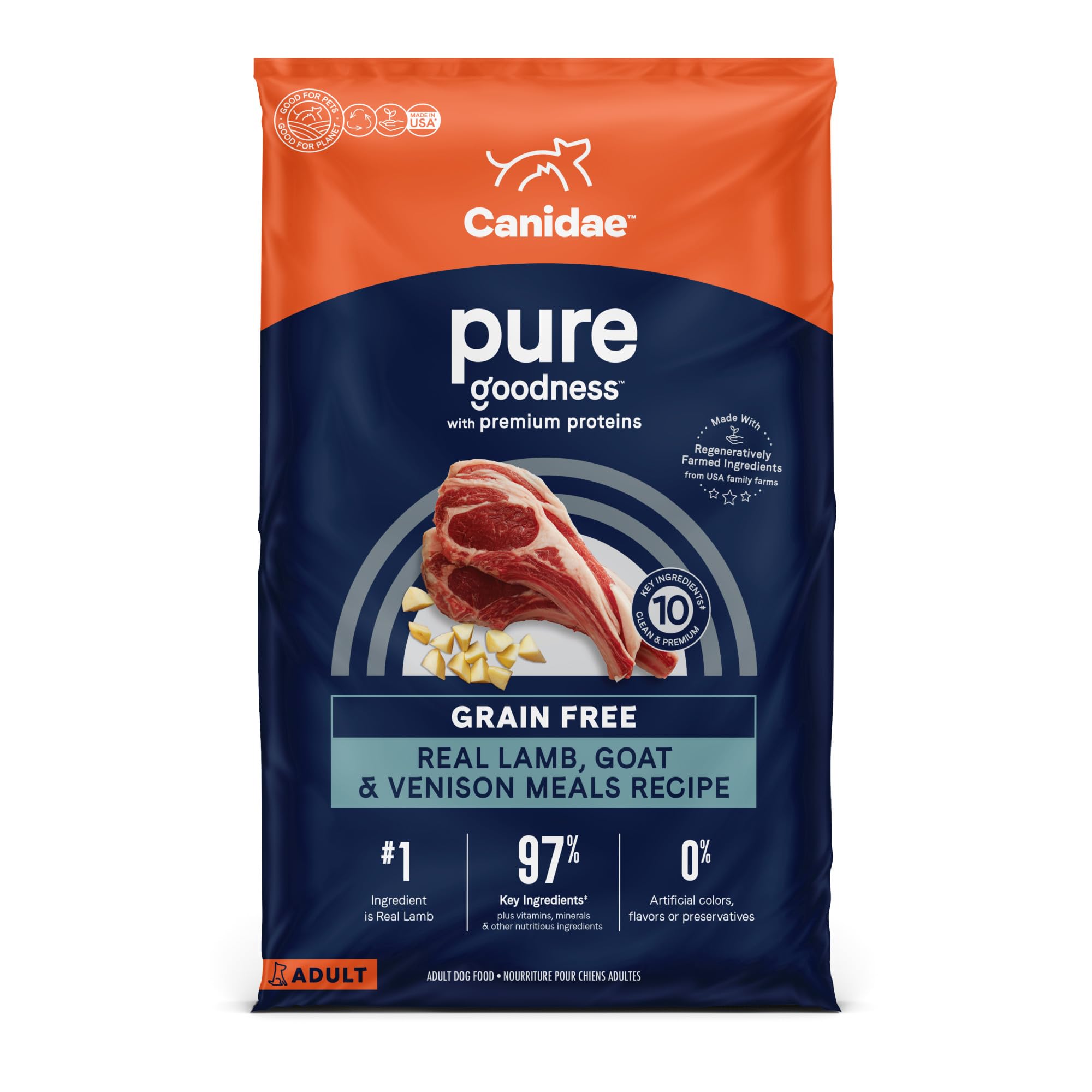 Canidae Pure Real Lamb, Goat & Venison Meals Recipe Adu...