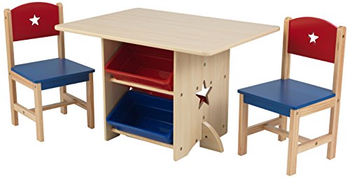 KidKraft スターテーブルと椅子のセット、プライマリ
