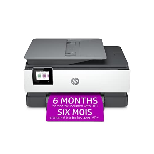 HP OfficeJet Pro 8025e ワイヤレス カラー オールインワン プリンター、6 か月間無料のボーナス付きインスタント インク + (1K7K3A)