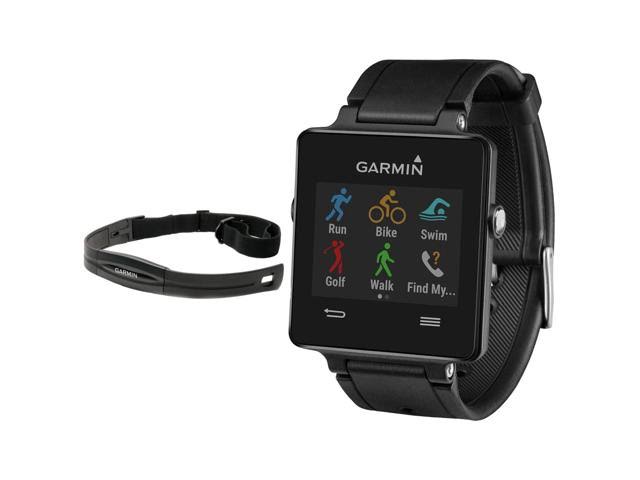 Garmin 心拍数モニター付きのVivoactiveGPS対応フィットネススマートウォッチブラック（010-01297-00）