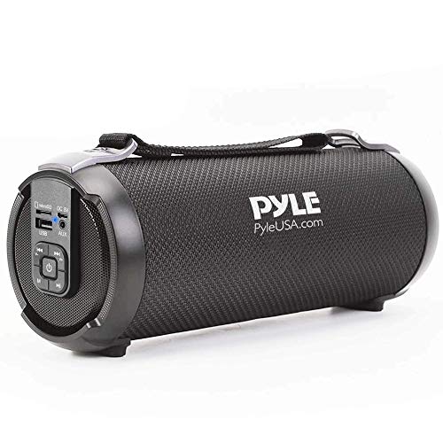  Pyle ワイヤレスポータブルBluetoothラジカセスピーカー - 100ワット充電式ラジカセスピーカーポータブル音楽樽大音量ステレオシステム、AUX入力、MP3/U...