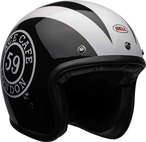 Bell  カスタム 500 スペシャル エディション オープンフェイス バイク ヘルメット (Ace Cafe 59 グロス ブラック/ホワイト、S)