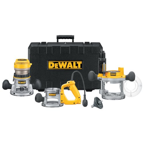 DEWALT DW618B3 12 アンペア 2-1/4 馬力プランジ ベースおよび固定ベース