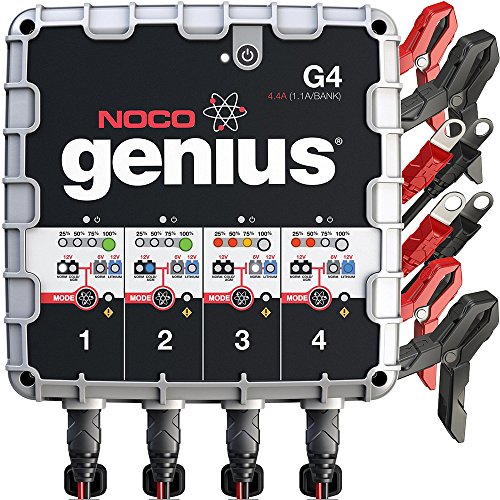 NOCO Genius G4 6V-12V7AH用12V4バンクスマート充電器/メンテナー