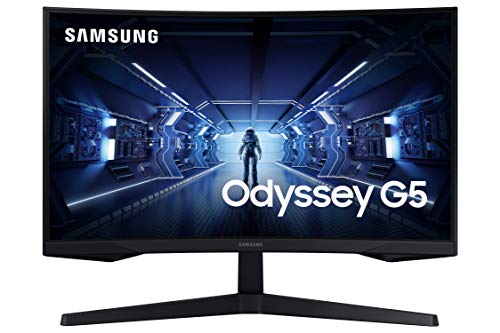 Samsung G5 Odyssey ゲーミング モニター (1000R 曲面スクリーン付き)...
