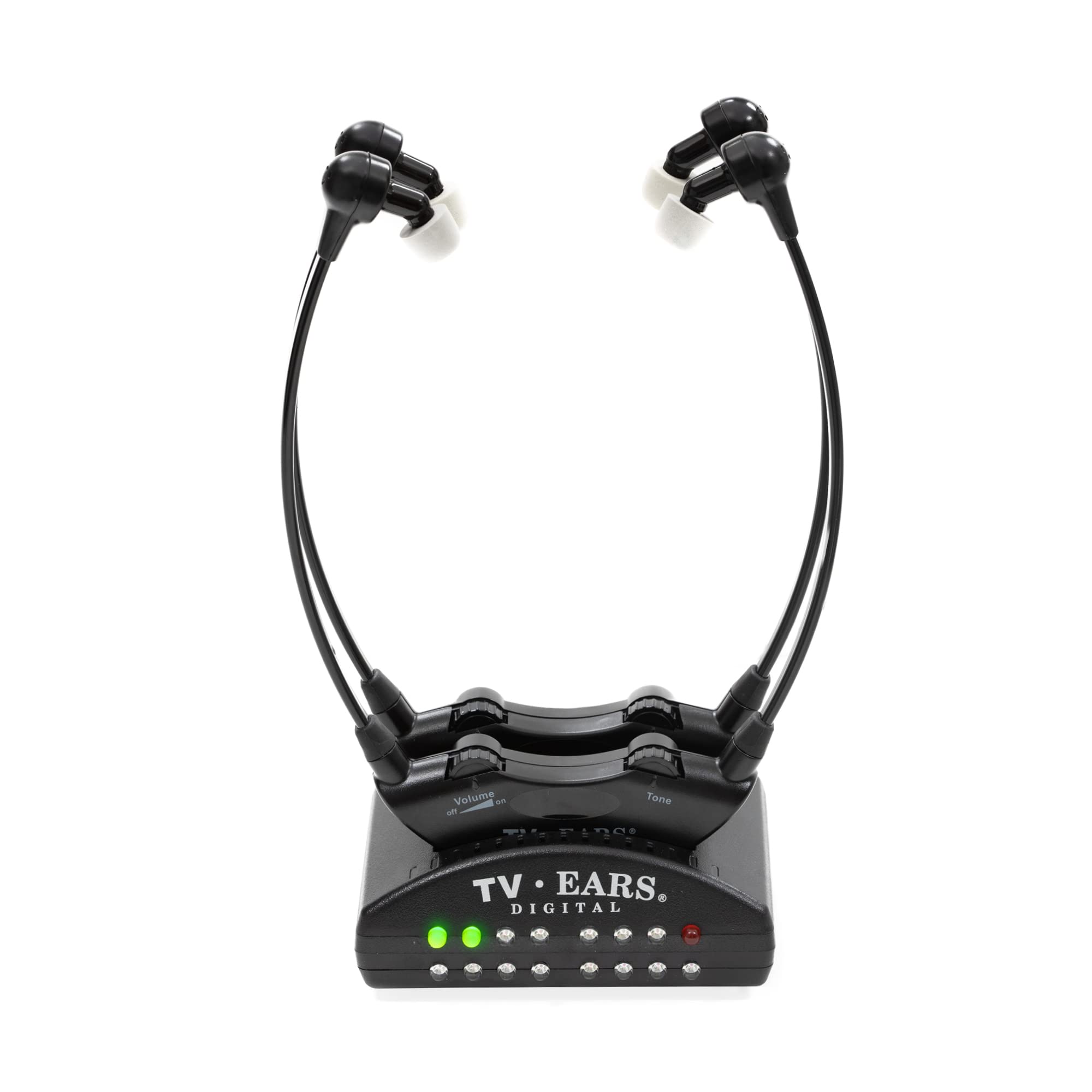  TV Ears Inc TV Ears デュアル デジタル ワイヤレス ヘッドセット システム - 異なる音量で 2 つのヘッドセットを同時に使用、すべてのテレビに対応、高...