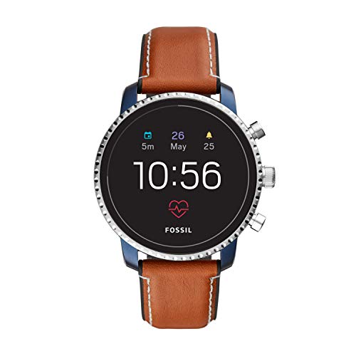  Fossil Connected Watches Child Code Fossil メンズ Gen 4 Explorist HR 心拍数ステンレススチールとレザー タッチスクリーン スマートウォッチ、カラー: ブラウン (モデル:...