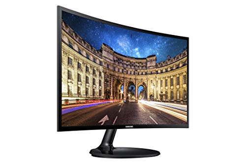 Samsung LC24F390FHNXZA 24 インチ曲面 LED ゲーミング モニター (スーパー スリム デザイン)、60 Hz リフレッシュ レート、AMD FreeSync ゲーム モード付き