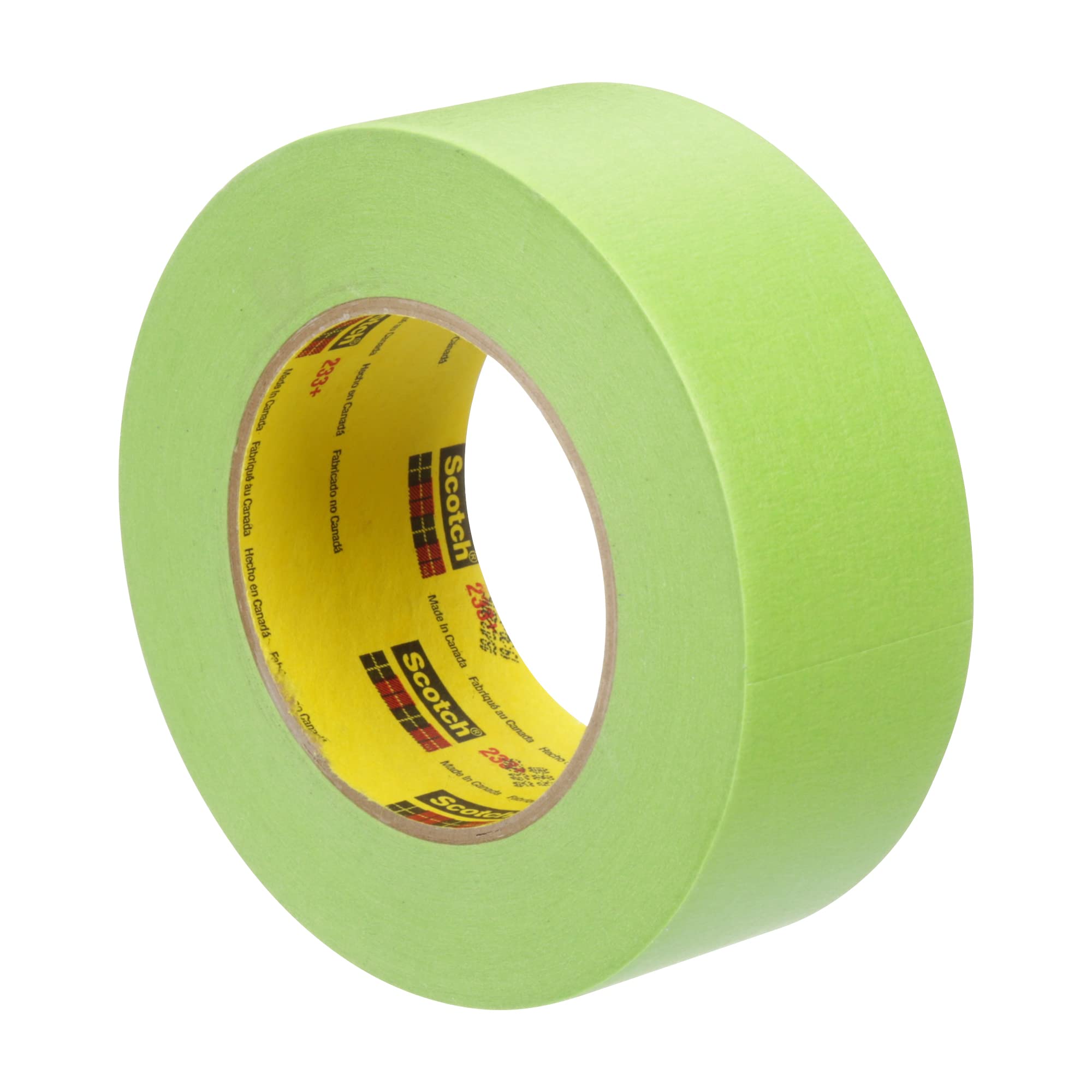 3M スコッチ パフォーマンス マスキングテープ 233+ 26340、耐湿性、柔軟性、緑色、48 mm x 55 m、12/ケース