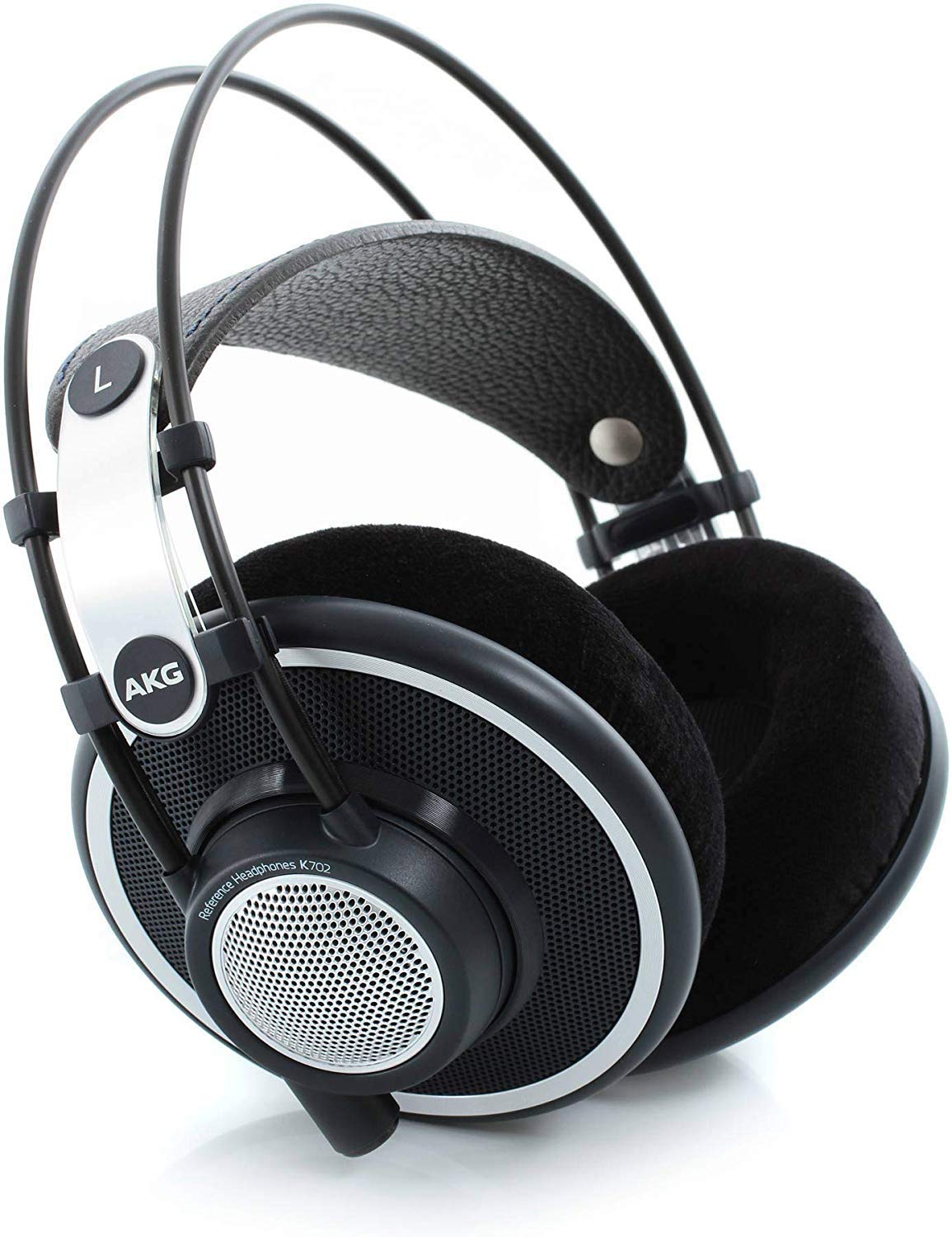 AKG Pro Audio Pro Audio K702 オーバーイヤー、オープンバック、フラットワイヤー、リファレンス スタジオ ヘッドフォン、ブラック