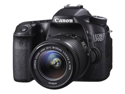 Canon 18-55mmSTMレンズを搭載したEOS70Dデジタル一眼レフカメラ