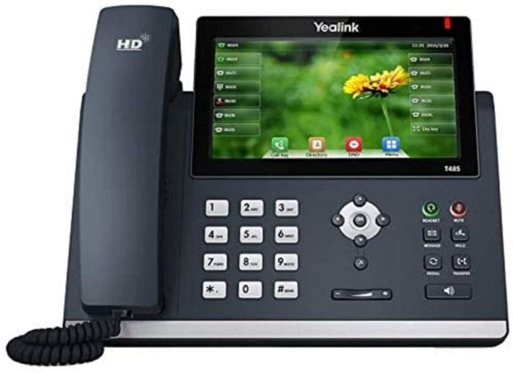  Yealink T48S IP 電話、16 回線。 7 インチのカラー タッチ スクリーン ディスプレイ。 USB 2.0、デュアルポート ギガビット イーサネット、802.3af PoE、電源...