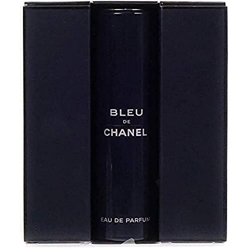 Chanel ブルー ドゥ オード パルファム トラベル スプレー 男性用 3 X 0.7 オンス、2.1 液量オンス、3 個セット (財布スプレー)