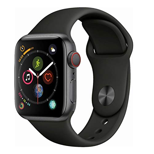 Apple Watch Series 4 (GPS + Cellular、44MM) - スペース グレーのアルミニウム ケースとブラックのスポーツ バンド (リニューアル)