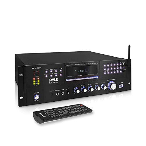  Pyle チャンネル プリアンプ レシーバー - 1000 ワット ラックマウント Bluetooth ホームシアター - オーディオ/ビデオ システム、CD/DVD プレーヤー、AM/FM...