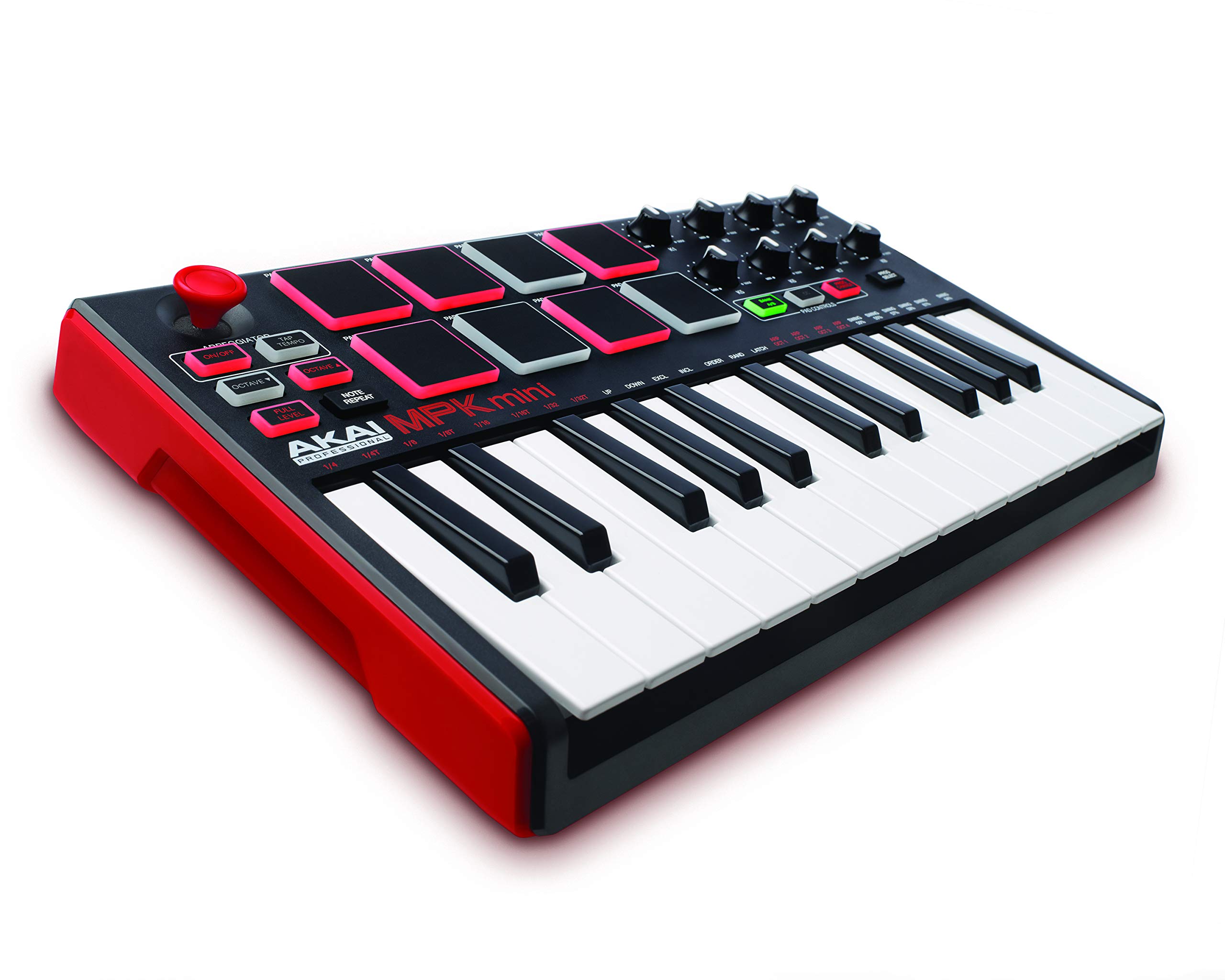 Akai Professional MPK Mini MKII 25 キー USB MIDI キーボード コントローラー 8 ドラムパッド、8 割り当て可能な Q-Link ノブ、プロ ソフトウェア スイート付属