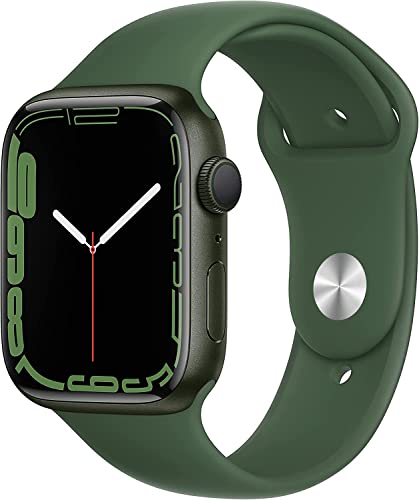 Apple ウォッチ シリーズ 7 (GPS、45mm) グリーン アルミニウム ケース、クローバー スポーツ バンド付き、レギュラー (リニューアル)