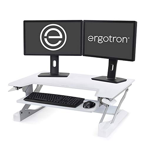Ergotron -WorkFit-Tスタンディングデスクコンバーター-Tabletops用-35インチ、ホワイト