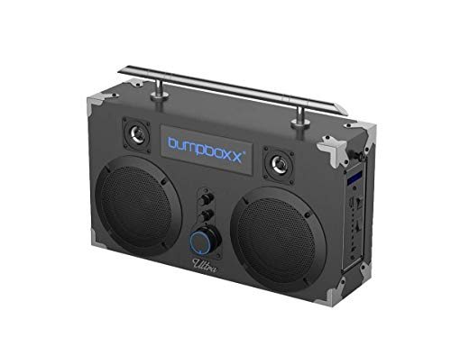 Bumpboxx Bluetooth ラジカセ ウルトラ NYC グラフィティ | Bluetooth スピーカー付きレトロラジカセ |充電式Bluetoothスピーカー