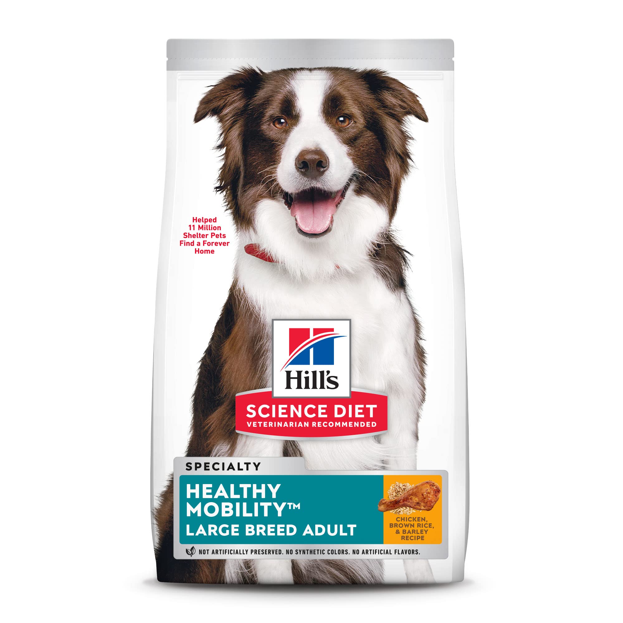 Hill's Science Diet ドライドッグフード、アダルト、大型犬用、関節の健康のための健康的な運動、チキンミール、玄米と大麦のレシピ、30ポンド袋