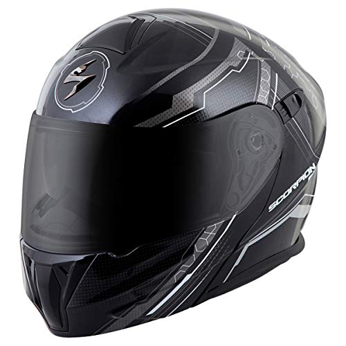 ScorpionExo EXO-GT920 フルフェイスモジュラーヘルメット (サテライトシルバー、X-Small)