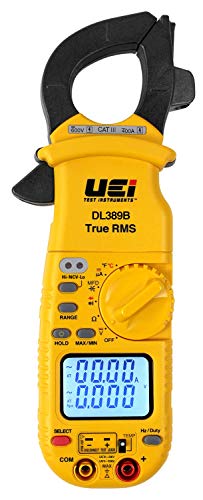  UEi Test Instruments UEi DL389B デジタル真の実効値クランプ メーター、HVAC 4000 カウント オート レンジ電圧計、AC および DC ボルトを測定 AC アンプ AC/DC...