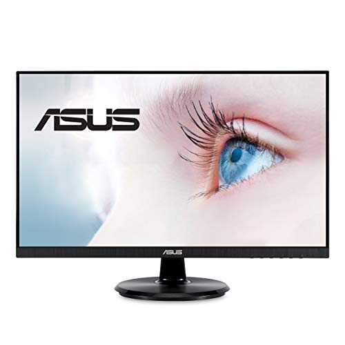 Asus VA24DQ 23.8 モニター、1080P フル HD、75Hz、IPS、Adaptive-Sync/FreeSync、Eye Care、HDMI DisplayPort VGA、フレームレス、VESA 壁掛け可能