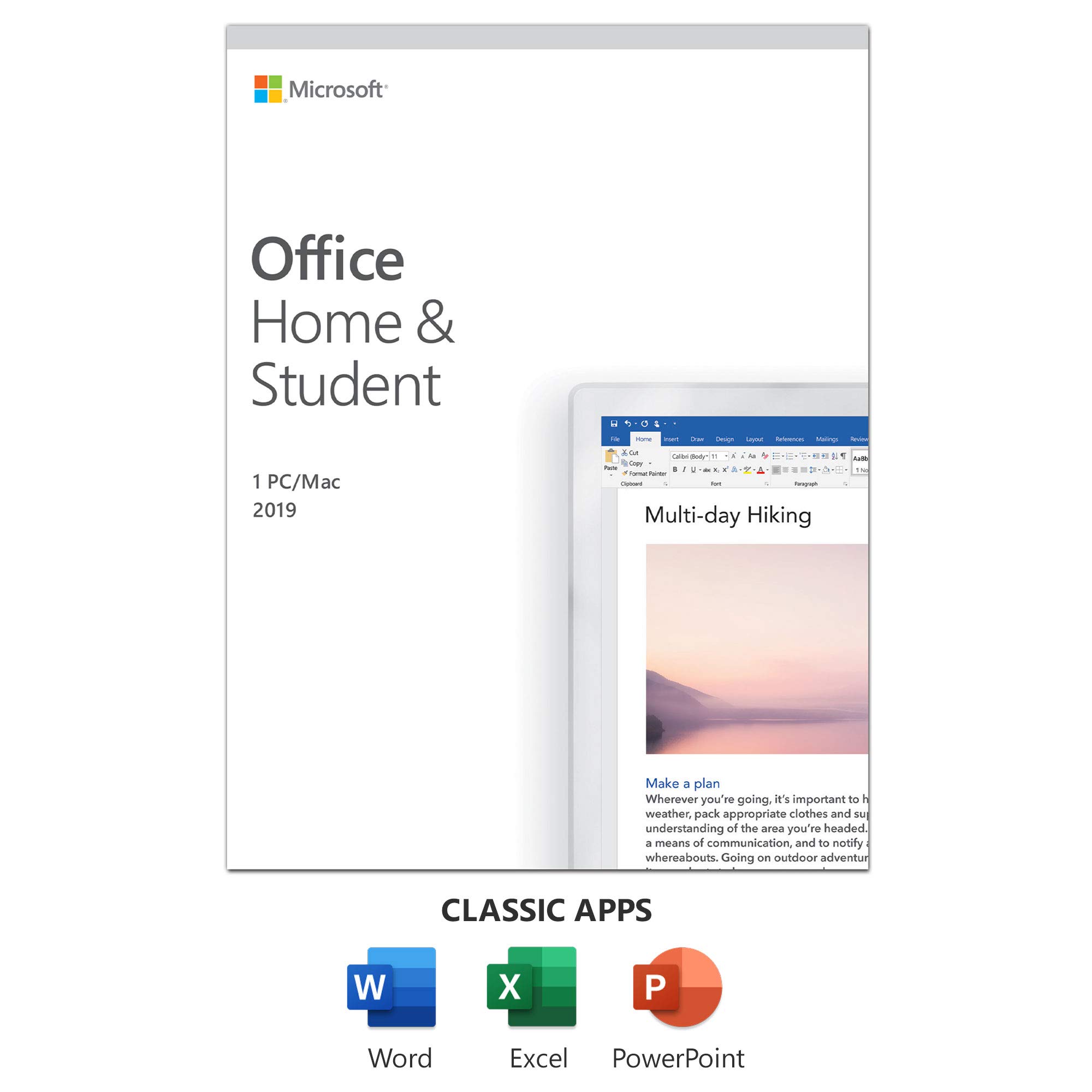 Microsoft Office 2019 ホーム & 学生 - ボックス パック - 1 PC/Mac...