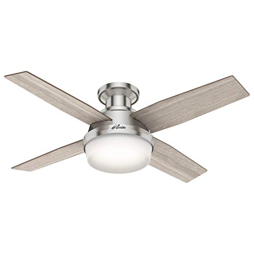 Hunter Fan Company Dempsey ?50282 屋内薄型天井ファン LED ライトとリモコン付き、44 インチ