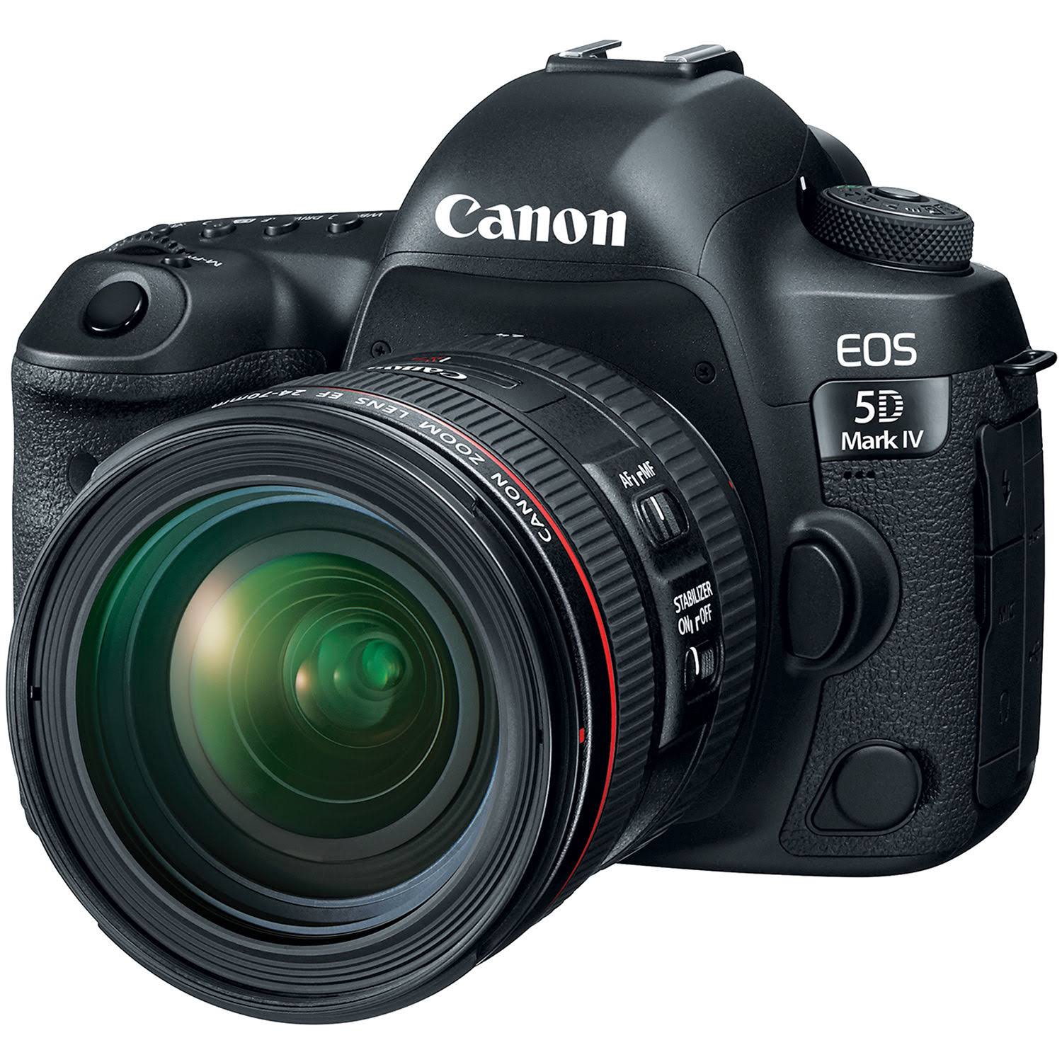Canon EOS 5D Mark IVフルフレームデジタル一眼レフカメラ（EF 24-70mm f / 4L IS USMレンズキット付き）