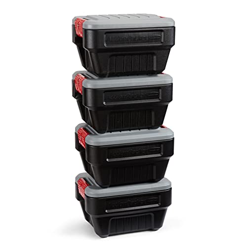 Rubbermaid ActionPacker ActionPacker 8 ガロン 蓋付きロック可能収納箱