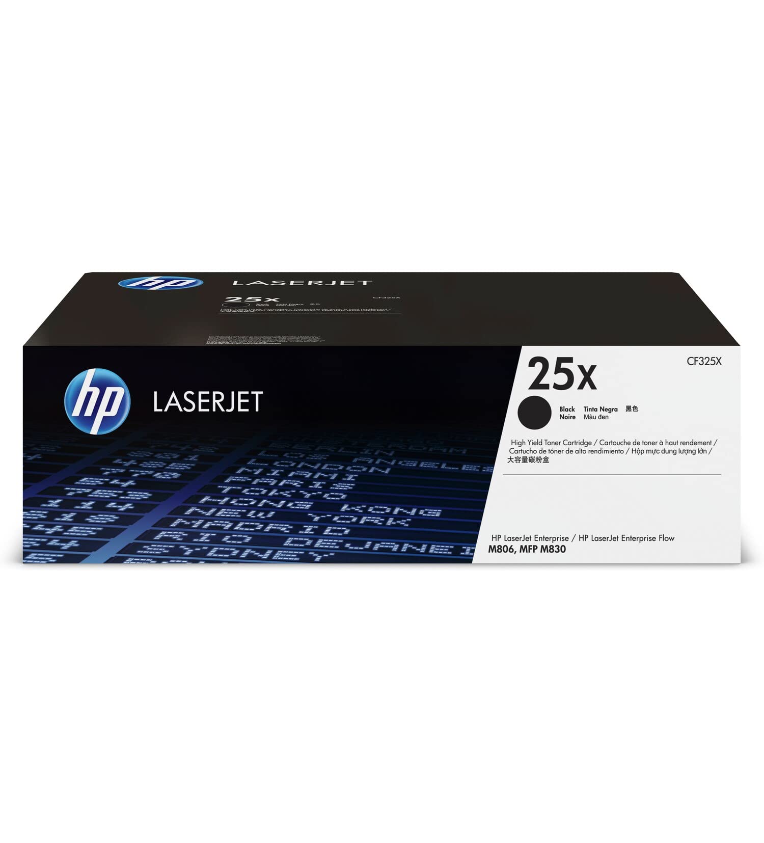 HP オリジナル 25X ブラック高収量トナー カートリッジ | LaserJet Enterprise Flow M830 シリーズ、LaserJet Enterprise M806 シリーズで動作 | CF325X