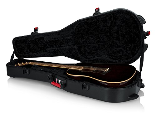 Gator TSA承認のロッキングラッチ付きアコースティックドレッドノートギター用成型フライトケース。 (GT...