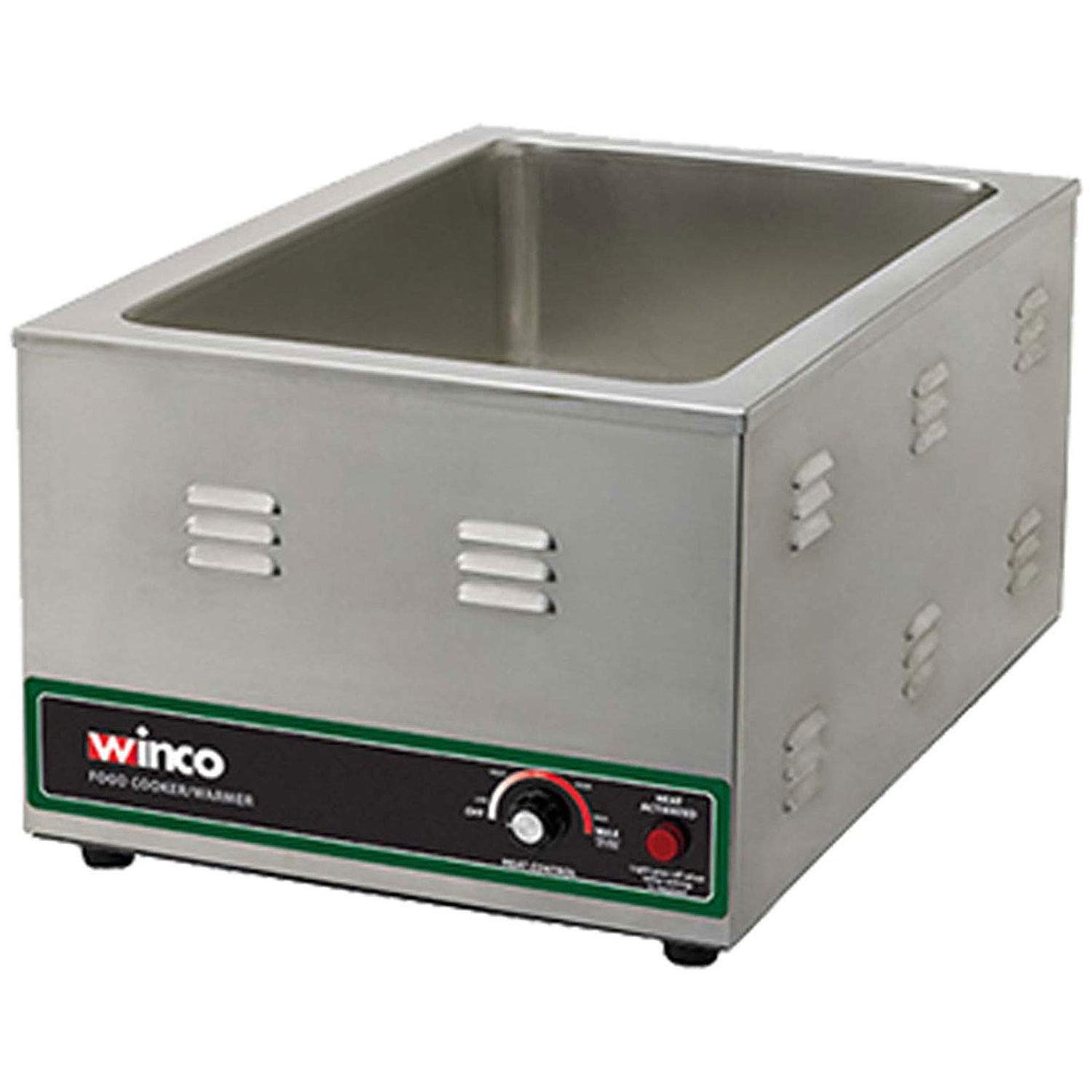 Winco FW-S600 電気調理器/ウォーマー、1500 ワット、ステンレススチール、中...