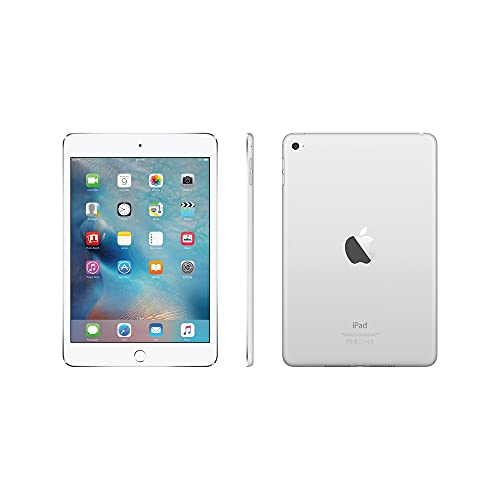 Apple iPad Mini 4、128GB、シルバー - WiFi + Cellular (リニューアル)