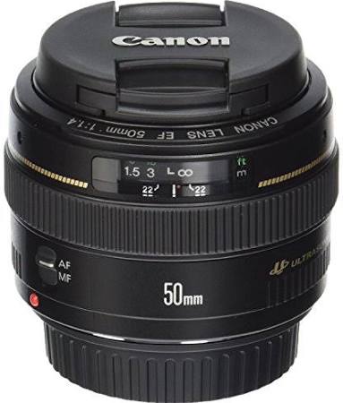 Canon 一眼レフカメラ用EF50mm f / 1.4 USM標準および中望遠レンズ-固定（認定再生品）...