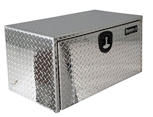 Buyers Products Tハンドルラッチ付きダイヤモンドトレッドアルミニウムアンダーボディトラックボックス（14x12x24インチ）