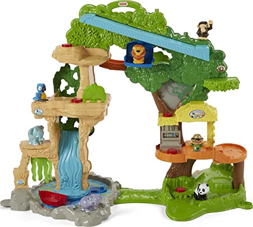  Fisher-Price Little People 幼児プレイセット シェア&ケア サファリ 高さ2フィートのおもちゃ ライトサウンド&フィギュア7体付き 対象年齢1歳以上 (Amazon限定)...