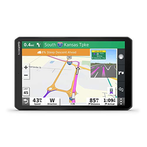 Garmin dezl OTR800、8 インチ GPS トラック ナビゲーター、読みやすいタッチスクリーン ...