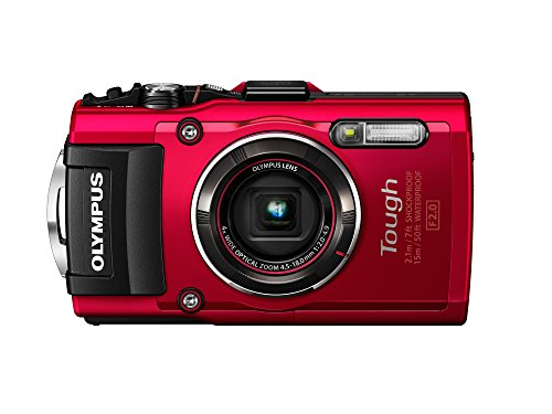 Olympus TG-4 16 MP防水デジタルカメラ、3インチLCD（赤）