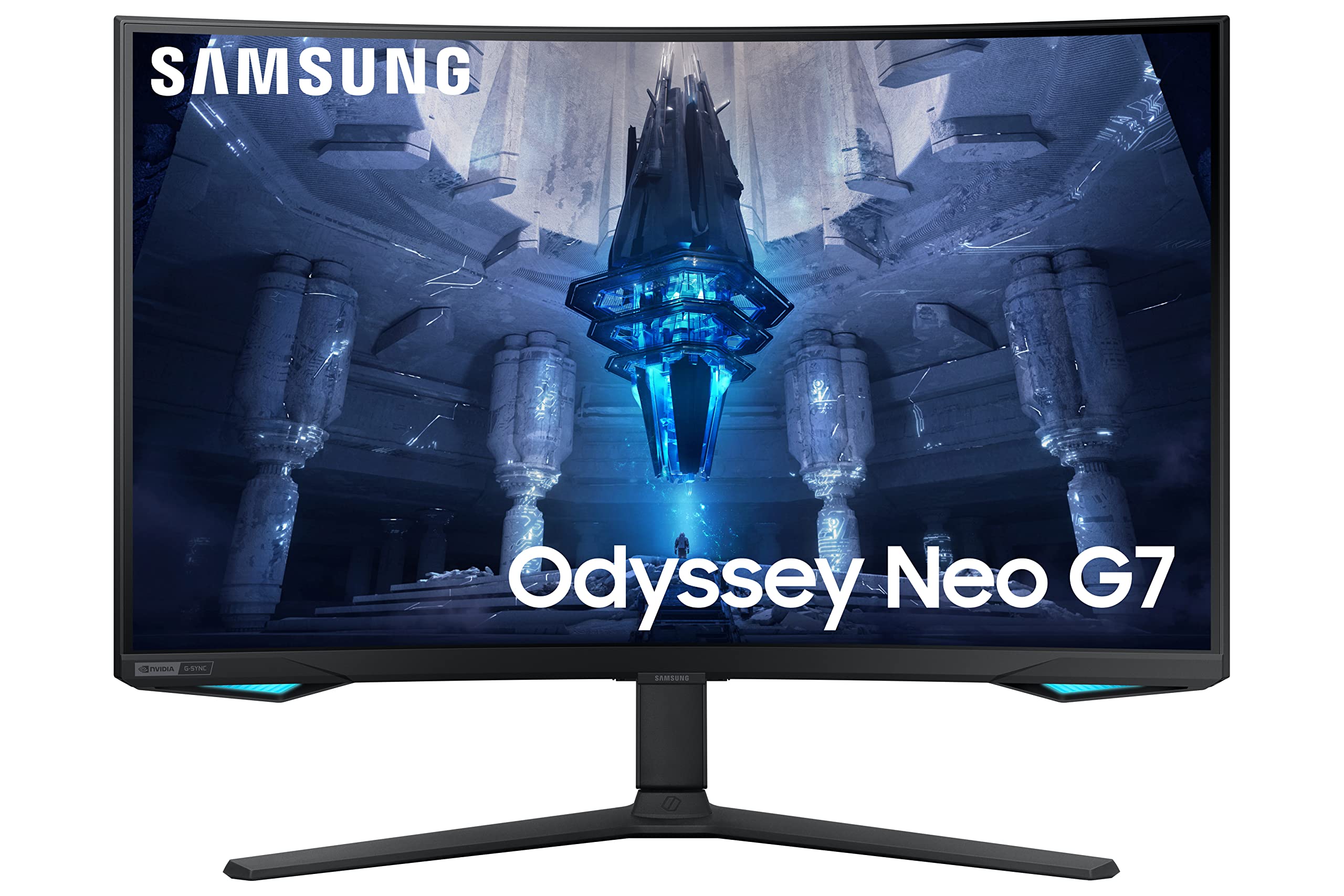 Samsung Odyssey Neo ゲーミング モニター、4K UHD ミニ LED ディスプレイ、曲面ス...