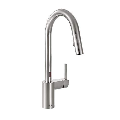 Moen 7565EC Align Motionsense Two-Sensor Touchless One-Handle High Arc Modern Pulldown Kitchen Faucet with Reflex、Chrome