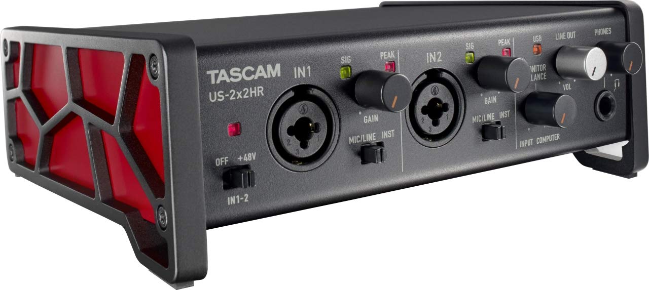Tascam US-2x2HR 2マイク 2IN/2OUT ハイレゾ対応 多用途USBオーディオインターフェー...
