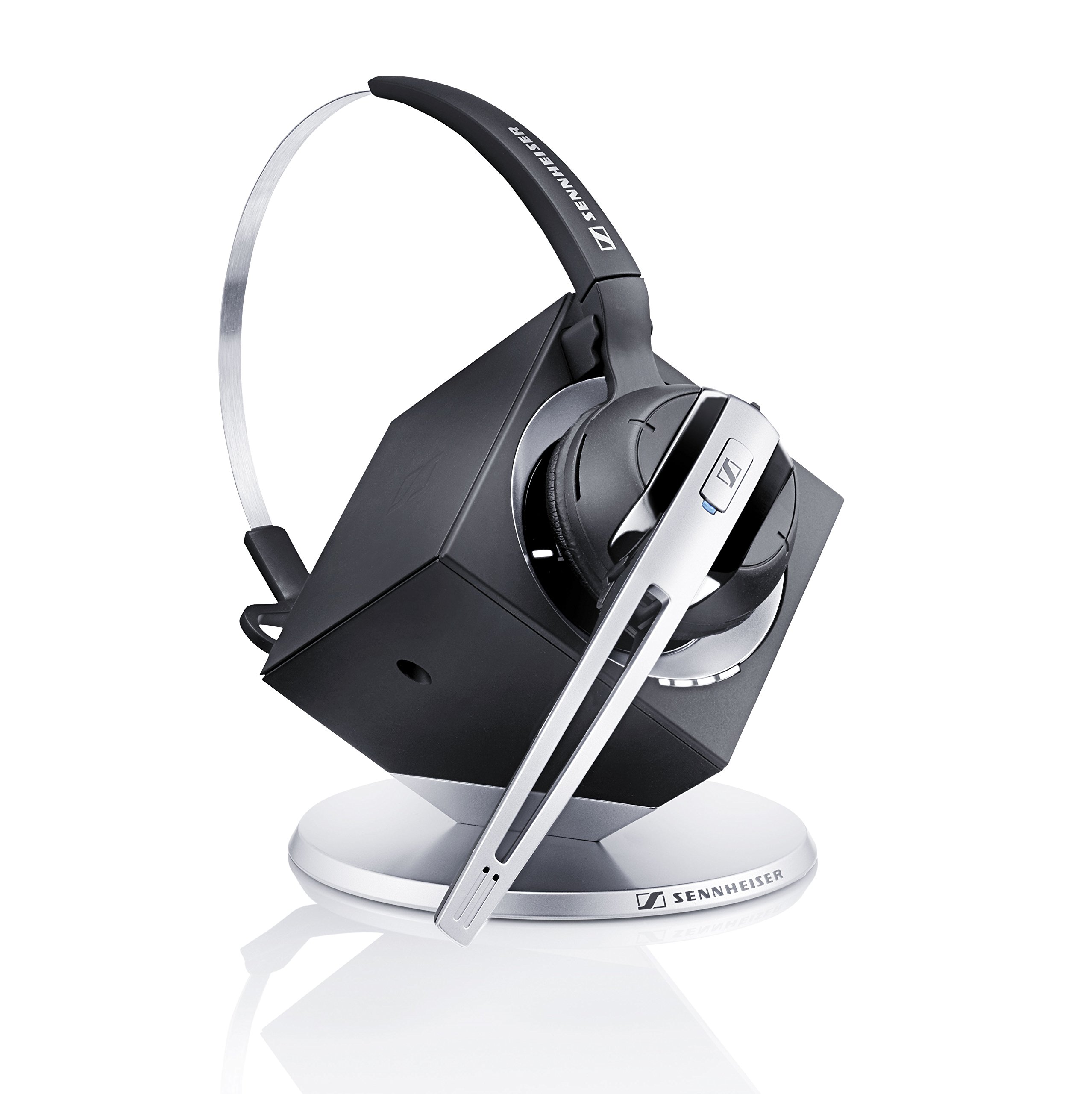 Sennheiser OfficeRunner コンバーチブル ワイヤレス オフィス ヘッドセット (マイク付き) - DECT 6.0 (クラシック シルバー)