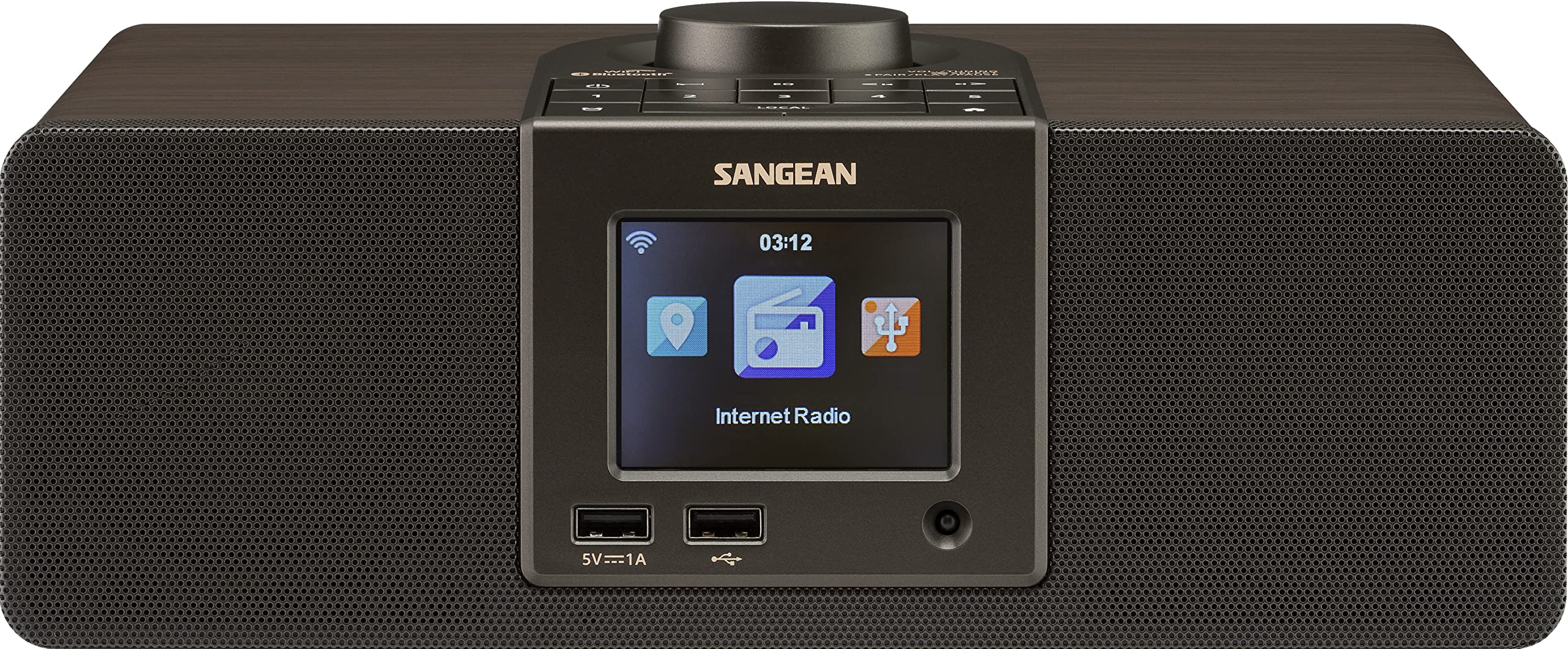 Sangean WFR-32 7 ワット ステレオ木製キャビネット Wi-Fi インターネット ラジオ メディ...