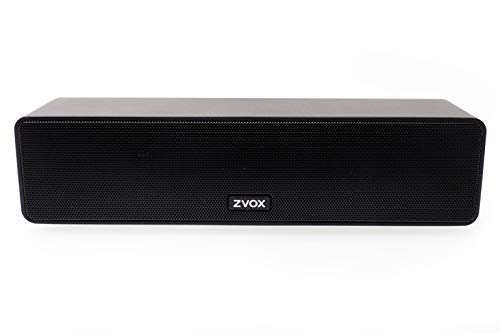 ZVOX 特許取得済みの聴覚技術を備えた対話明瞭サウンドバー、6 レベルの音声ブースト - 30 日間の家庭用トライアル - AccuVoice AV100 - ブラック